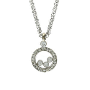 Chopard Happy Diamond Necklace 79/3957 White Gold (18K) Diamond Men,Women Fas...